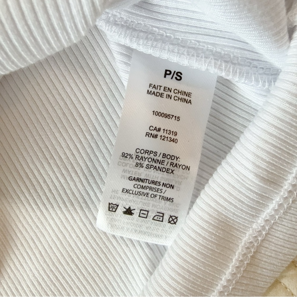 NWT Dynamite 100095715 SS CREWMECK FLYAWAY BRIGHT WHITE S - Picture 3 of 4